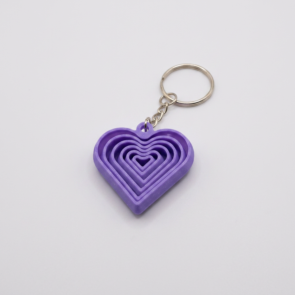 Photo of Layered Heart Keychain, a 3D print for sale
